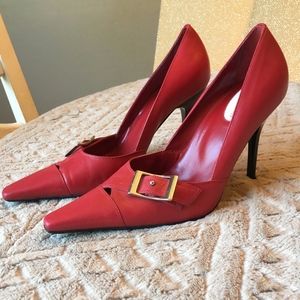 River Island Red Heel with Buckle Detail